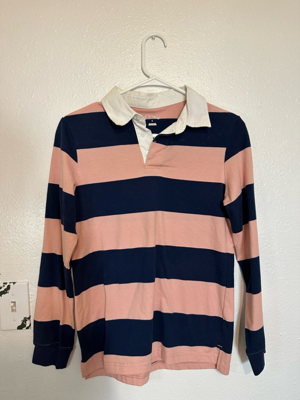 art class Navy & Blush Rugby Polo
